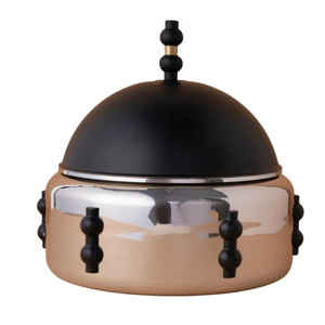 Wholesale Mother of Pearl Design Wooden Bowl Food Warmer Stainless Steel Insulated Casserole Dish Arabic Style Serving Hot Pot - Product Image 2