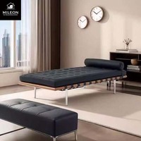 Sofá Cama Barcelona para Apartamentos Pequeños, Moderno, Minimalista, Individual, de Oficina, de Doble Uso, Modelo para Descanso, Reclinable