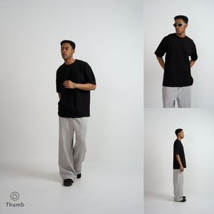 T-shirt Oversize Premium 300 GSM en Coton Lourd Respirant Anti-Plis 100% Coton, Vêtement Streetwear Vierge, Vente Directe Fabricant - Product Image 1