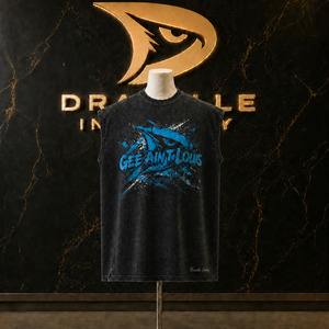 Oversized Muscle Tee <b>Y2K</b> Grunge Sleeveless <b>Shirt</b> Acid Wash Graphic Streetwear Tank - Product Image 1