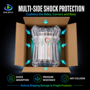 AIR.DFLY PA+PE Q Shape Air Column Bag 6 Columns 15cm 55um Inflatable Shockproof Cushion Packaging For Bottles And Jars Shipping - Product Image 4