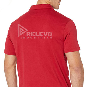เสื้อเชิ้ตแขนสั้นผู้ชาย Relevo Industries สีแดง ผ้าฝ้าย ระบายอากาศได้ดี ทรงปกติ น้ำหนัก 230 กรัม พร้อมโลโก้ด้านหน้า - Product Image 6