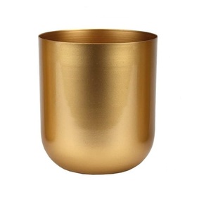 Jardinière en métal doré pour salon intérieur, style royal, fournisseur de jardinières design en Inde - Product Image 1