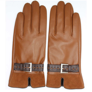 Guantes de Motocicleta de Cuero para Hombre, de Alta Calidad, Suaves, sin Forro, Estilo Liso, Térmicos y Ecológicos - Product Image 4