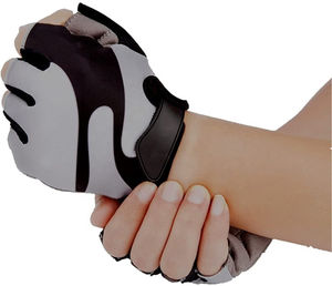 Gants de cyclisme unisexes respirants en polyester compatibles avec les écrans tactiles, protection demi-doigts, antichoc, pour sports de plein air - Product Image 1