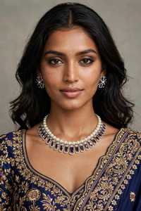 Ensemble de bijoux traditionnels indiens en laiton plaqué or, style indien tendance, pour mariage, fête et fiançailles, pour femmes, réglable - Product Image 6