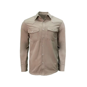 Chemise Western Homme Rouge à Manches Longues en Coton – Confort et Style pour le Travail - Product Image 1