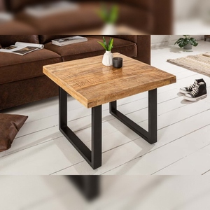 Vandana <b>Vintage</b> Origin <b>coffee</b> <b>table</b> IRON CRAFT 60cm mango wood industrial design - Product Image 3