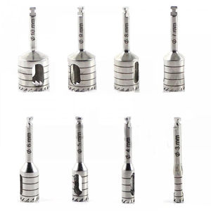 Kit de forets dentaires professionnels en acier inoxydable avec bloc de rangement gratuit, ensemble de forets pour implants, scie manuelle, instrument passifé à la rouille - Product Image 3