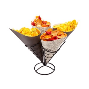 Soporte de hierro para conos de helado, expositor de conos de helado enrollables a mano, soporte para conos de helado, exhibidor de helados al por mayor. - Product Image 4