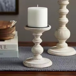 Support de bougie en bois naturel, style moderne, décoration d'intérieur, accessoire pour la collection de décoration intérieure - Product Image 2