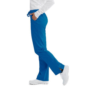 Pantalones de enfermera extragrandes de tela elástica tejida para mujer, uniformes médicos de temporada con detección de agujas, en blanco, rosa y azul - Product Image 4