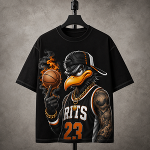 Wolf Basketball Player Printed Plus Size Men's T-Shirt Short Sleeve O-Neck Casual Jersey Style <b>Animal</b> <b>Pattern</b> 100% Cotton - Product Image 6