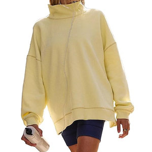 Sudadera para mujer al por mayor, de corte regular, para ropa informal, con cuello simulado - Product Image 1