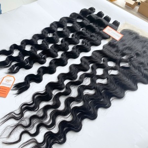 Paquetes de cabello ondulado profundo suelto Trama de cabello humano vietnamita 100% Cutícula intacta Super suave y suave Precio al por mayor - Product Image 1
