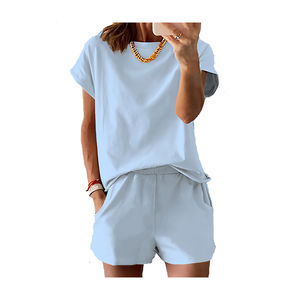 Women Summer Set Above Knee Solid Casual Outdoor <b>Walks</b> Summer Outfit Best Selling High Quality Set - Product Image 6