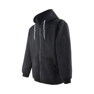 Sweat à capuche tissé en coton 100% doublé, imprimé, uni, avec fermeture éclair, personnalisé, vente en gros, pour femmes et hommes - Product Image 4