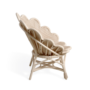Chaise en rotin naturel faite à la main, forme coquille, couleur claire, écologique, prix de gros, pour salon, provenant d'une usine du Vietnam - Product Image 2
