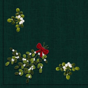Elegant Pattern Christmas Embroidery Design Green Color <b>Table</b> Cloth Soft Quality Cotton <b>Table</b> <b>Cover</b> With Customize Size and Logo - Product Image 6