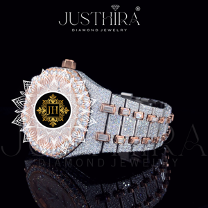 Mossinate Luxury Stainless Steel Silver <b>Watch</b> Genuine Diamonds Water-Resistant and Stylish Timepiece for <b>Active</b> Lifestyles - Product Image 1