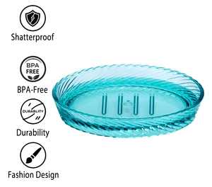 [Holar] Taiwan Made Stripes Plateau porte-savon vert incassable pour salle de bain toilette - Product Image 3