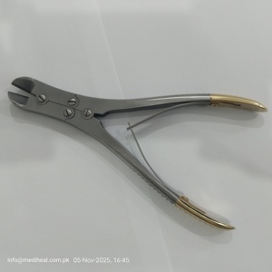 คีมตัดลวดแบบดับเบิ้ลแอคชั่น ขนาด 7 นิ้ว สีตามสั่ง สำหรับงานศัลยกรรมกระดูก ด้านหน้าและด้านข้าง ผลิตจากเหล็กกล้าไร้สนิมเยอรมัน - Product Image 4