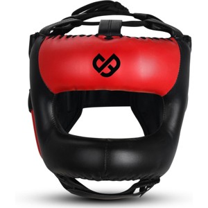 Casque de protection intégral en cuir pour boxe et MMA, avec protection nez et menton, pour sports de combat, vente en gros - Product Image 1