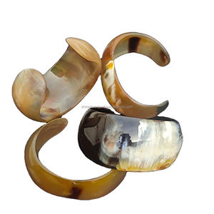 Brazalete de Moda 100% Natural de Cuerno de Búfalo con Diseño Simple para Mujer, Brazaletes Delgados - Product Image 4