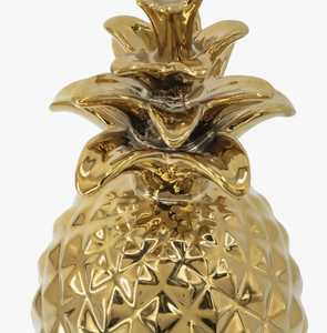 Gold Plated Modern Pineapple Sculpture Handmade Aluminium for Glam Tabletop Display for Home <b>Decoration</b> Bar Mitzvah - Product Image 3