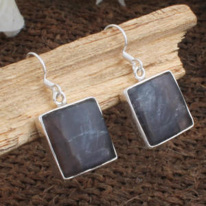 Pendientes de Fluorita Arcoíris Natural al por Mayor, Plata de Ley 925 con Engaste de Bisel, Joyería Fina de Lujo para Mujer, Precio de Fábrica - Product Image 2