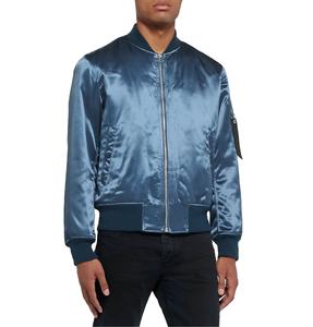 Veste en satin d'hiver sur mesure de haute qualité avec un look attrayant et de qualité supérieure, veste tendance pour homme, veste bomber en satin - Product Image 1