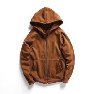 Sudadera con capucha de forro polar sólido para hombre, corte regular, transpirable, ecológica, con cremallera y logotipo personalizado, 2026 - Product Image 4