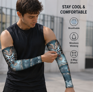 Mangas Protectoras UV Unisex para Ciclismo, Baloncesto y Deportes, Transpirables, de Secado Rápido, Spandex y Poliéster 120g, OEM Personalizado - Product Image 3