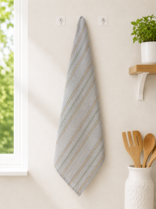Striped Linen Kitchen Towel Quick Dry Square Dish <b>Cloth</b> Durable Reusable Towel for Home Kitchen - Product Image 1