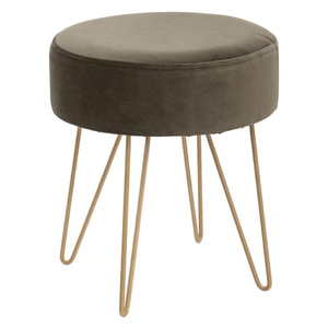 Nouveau style de tabouret ottoman noir avec revêtement, pour décoration de sol ou de chevet, tabouret ottoman en métal avec rembourrage gris, vente en gros - Product Image 5