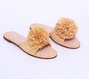 Sandalias Planas de Rafia Natural para Mujer, Hechas a Mano, Ligeras, con Aumento de Altura, Desechables - Product Image 1