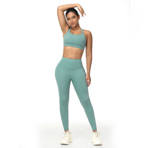 Conjunto Deportivo de Leggings de Cintura Alta y Sujetador Deportivo, Ajuste Delgado, Alta Calidad, Transpirable, Ligero, Máximo Confort, Rendimiento en el Gimnasio - Product Image 4