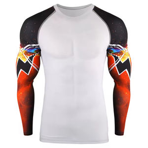 Camiseta de Compresión de Manga Larga para Hombre, Secado Rápido, Transpirable, Ecológica, para Gimnasio, MMA, Grappling, No Gi - Product Image 1