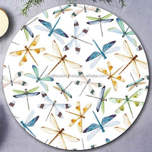 Napperons de table à manger ronds modernes de luxe personnalisés multicolores pour la cuisine Style imperméable et coréen pour les mariages - Product Image 5