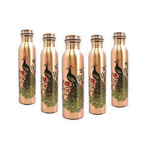 Pure <b>Copper</b> <b>Drinking</b> <b>Bottle</b> With Classic Style Durable Construction For Daily Hydration At Home Office School Gym And Travel - Product Image 1