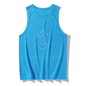 High Quality Low MOQ Men's Casual Slim Fit Eco-Friendly Breathable Knitted Polyester/Cotton <b>Gym</b> Tank Top with Customized Colors - Product Image 2