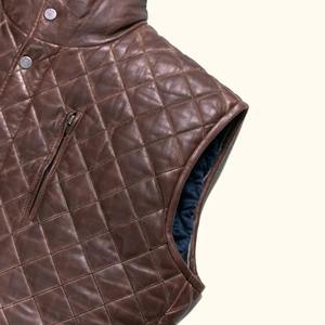 Chaleco de Cuero para Hombre Hecho en Fábrica a Precio Competitivo, Personaliza tu Propio Logotipo, Chaleco de Cuero Profesional de Primera Calidad, Cantidad al por Mayor - Product Image 4