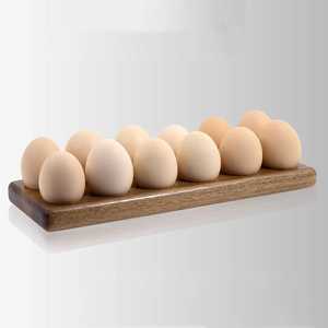 Wooden <b>Egg</b> Display Tray Long <b>Egg</b> Holder Board Minimalist <b>Egg</b> Organizer Tray Kitchen Counter <b>Egg</b> <b>Storage</b> Serving Platter - Product Image 1