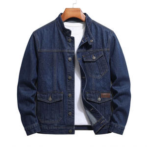 Chaqueta de Lona Vaquera de Moda Urbana para Hombre, 100% Algodón, Teñido Liso, Personalizable por Delante, Resistente al Viento y Ecológica, Nueva Colección Primavera - Product Image 2