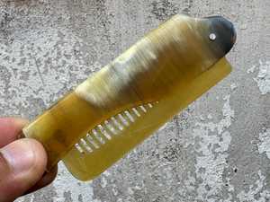 Natural Genuine Horn Eco-Friendly Modern Handmade Hair Comb Anti-Static Hair Massage <b>Care</b> <b>Beard</b> Grooming Beauty Accessory - Product Image 6