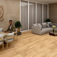 Carreaux de sol en porcelaine brillante effet bois moderne 200x1200mm, épaisseur 12mm, antidérapants, design bois naturel en bande longue