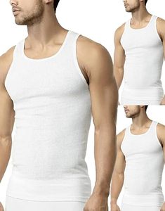 Custom 100% Cotton Knitted <b>Cropped</b> <b>Men's</b> Tank <b>Tops</b> | Front Logo Private Label Gym Fitness Wear - Product Image 1