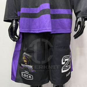 Latest Design Adult Men's <b>Ice</b> Hockey Uniform Solid Color Polyester Breathable Wholesale Best Price - Product Image 6