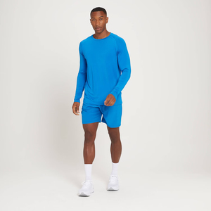 T-shirt de performance à manches longues pour homme en polyester, idéal pour l'entraînement, la course et la gym, séchage rapide, respirant, avec logo personnalisé, haut de sport - Product Image 2