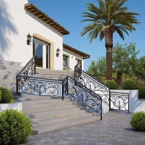 High Quality Modern Wrought Iron Stair Rails and Balcony Railings for Villa Designed for Safety Durability Elegant Outdoor Use - Product Image 5